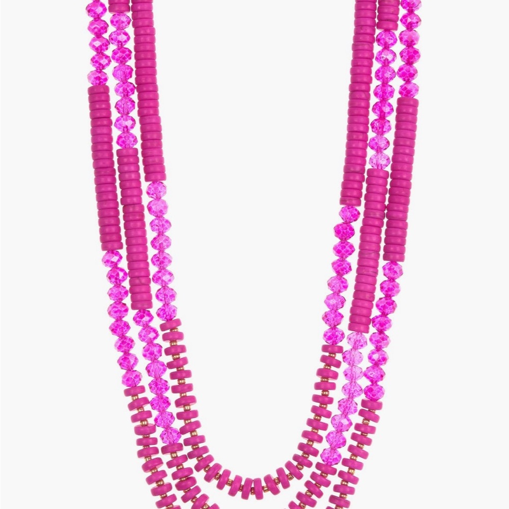 Tasha Pink Beaded Necklace